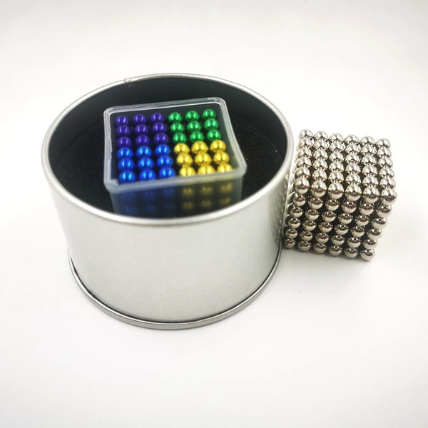 Tin box, 5mm, 216 pieces, 6 colors