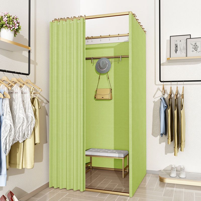 Tienda de ropa, centro comercial, vestuario de ensamblaje, sala de prueba móvil simple, cortina de puerta, piso, estante de exhibición portátil, vestuario