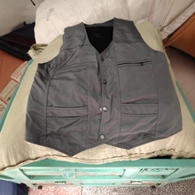 多口袋宽松休闲加绒马夹老人背心款中老年男爸爸工装马甲男式秋冬