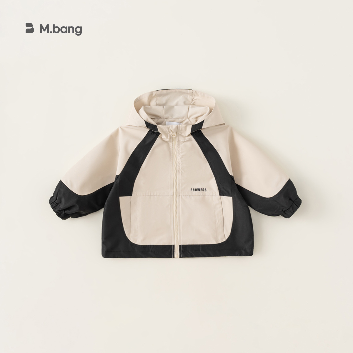 Youbao ropa para niños versión coreana de la chaqueta con capucha de color en contraste otoño nuevo estilo chaqueta de punto con estampado de letras para niños otoño e invierno