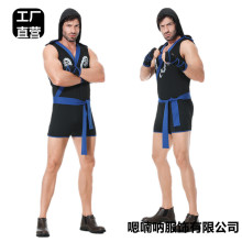 欧美新款万圣节男武士格斗服 日本火影忍者COS角色扮演制服批发