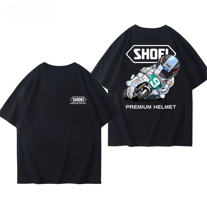 European Size T-Shirt Off-Road Purchase] Shoei Cotton Motorcycle, Men's Short-Sleeved and European Size t Motorcycle, Head