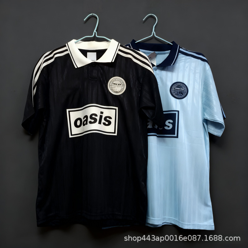 Oasis Oasis Band 25Th Anniversary Joint Jersey Football Uniform Fan Edition Retro Style Sports and Casual Jersey