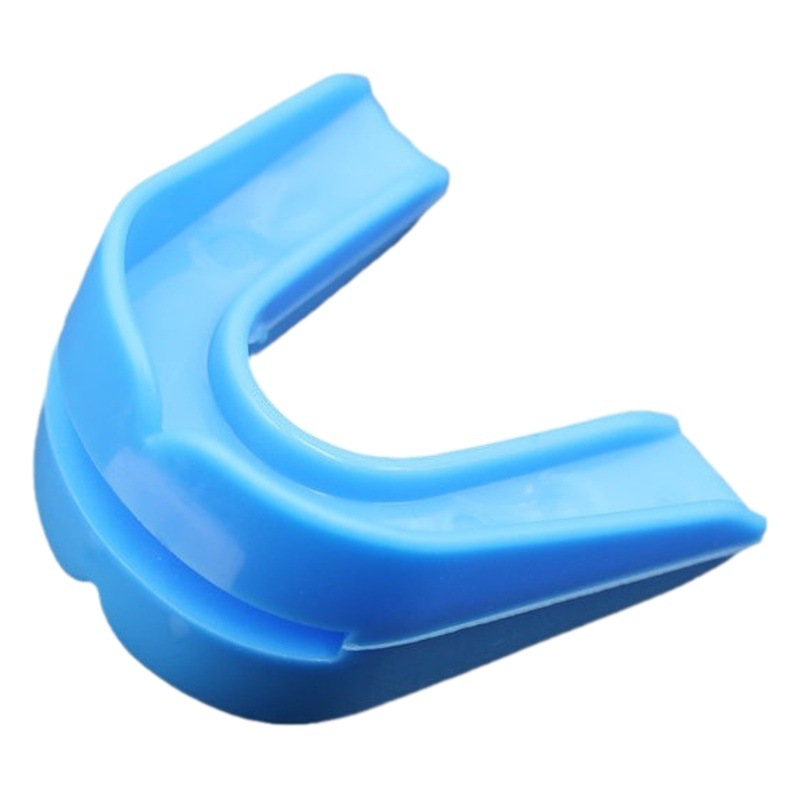Protector de dientes masticable anti-molar de boxeo Protector de dientes de doble cara tirantes bola azul deportes protector de dientes suelto boxeo