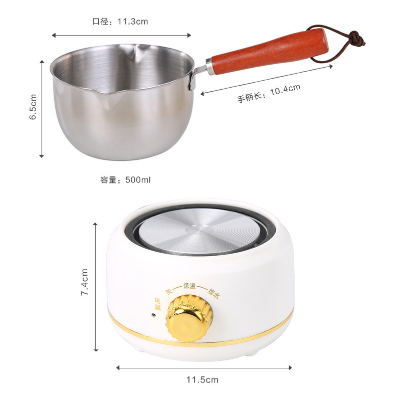 흰색 왁스 용해로 + 500ml 작은 냄비