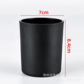 定制现货玻璃蜡烛杯烛台diy香薰蜡烛容器扩香室内竹盖烛台杯哑光