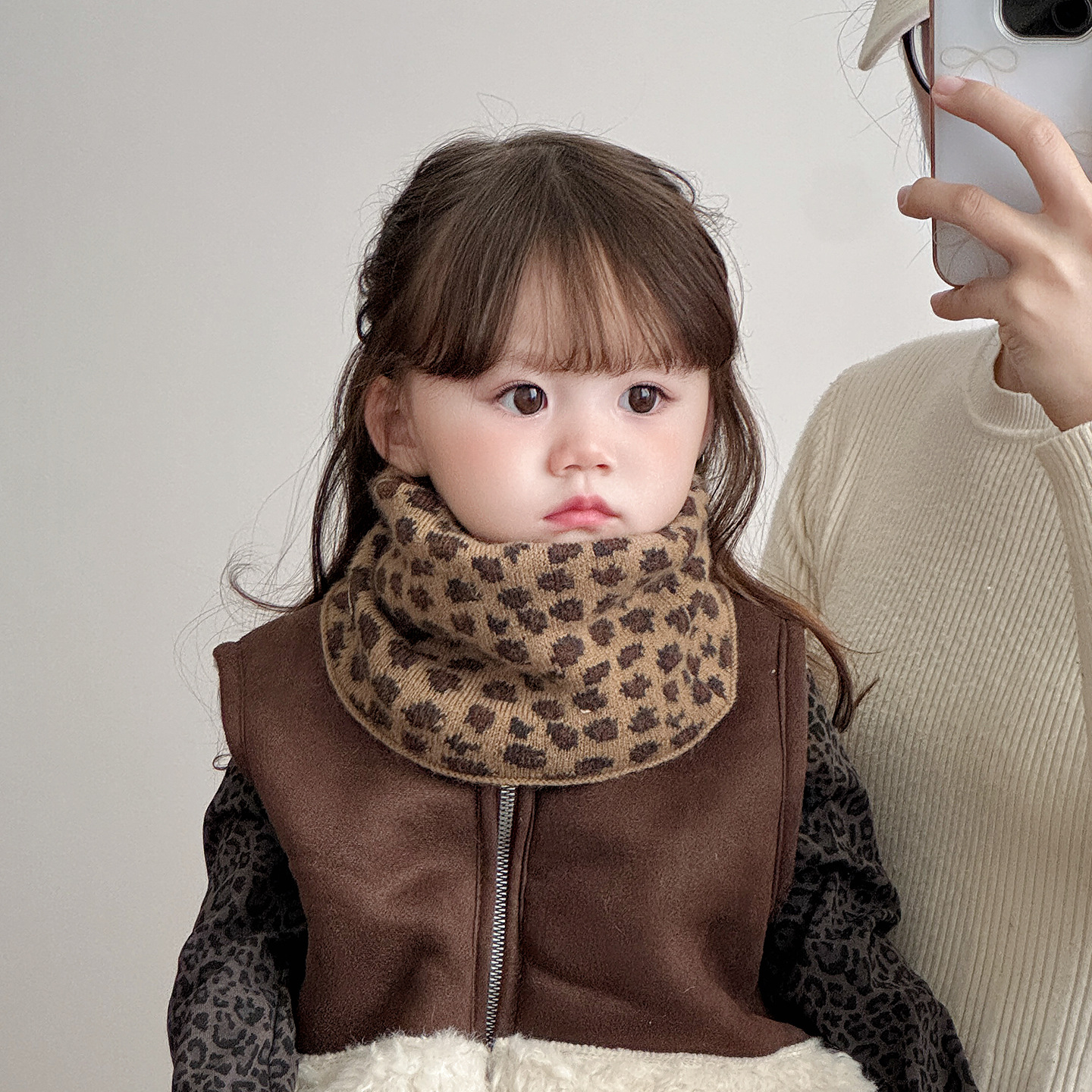 Cuello de invierno para niños colgar máscara de orejas para bebés gruesa bufandas de lana de punto caliente para proteger el cuello a prueba de viento colcha de cuello