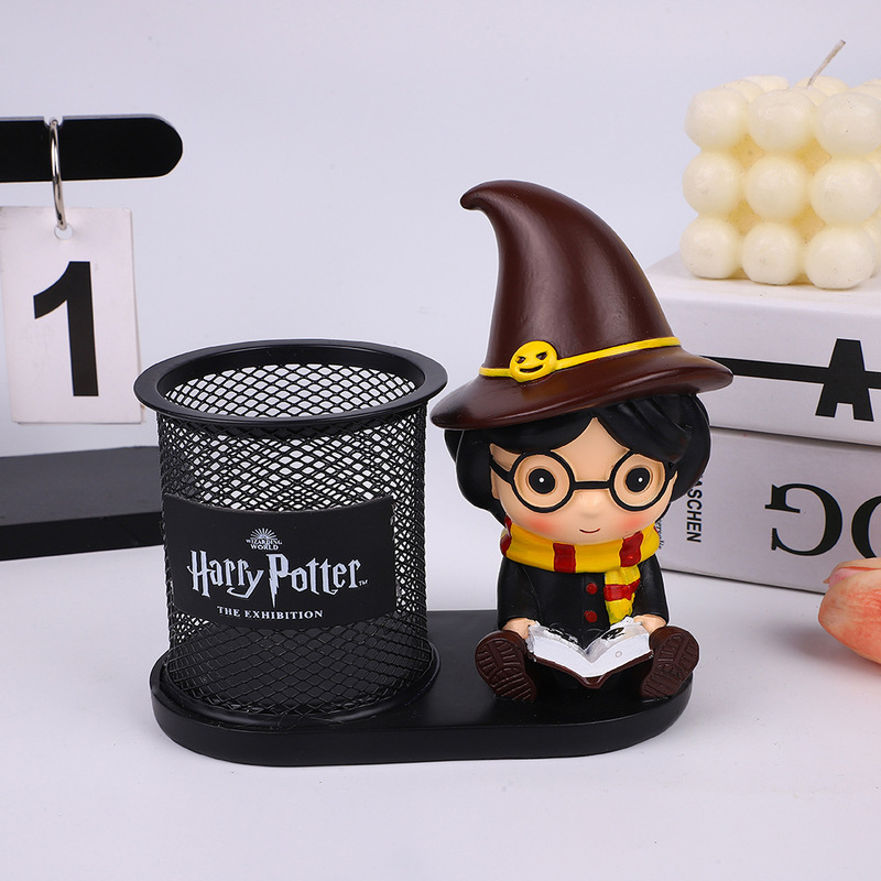 ハリー・ポッター創意筆立てデスクトップ文房具収納周辺金属レトロ置物入学シーズン誕生日プレゼント|undefined