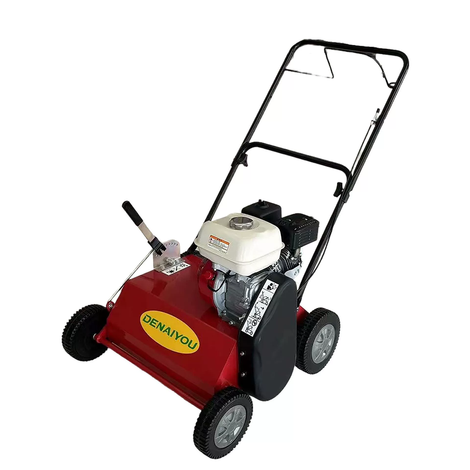 Большая широкая газонокосилка, бензиновая ручная косилка для удаления корней, для уборки мёртвой травы на полях для гольфа и футбола.