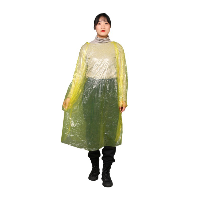 Impermeable desechable espesado largo de compresión de cuerpo completo niños adultos impermeable portátil impermeable tarjeta impermeable