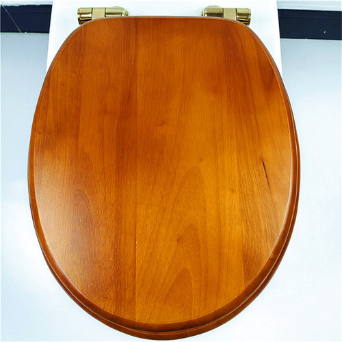 UG73 pure solid wood toilet seat thickened and durable old-fashioned head toilet new bamboo seat toilet board OVU type