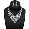 Crystal for bride, necklace and earrings, sophisticated set, high-end wedding dress, accessories, wholesale, diamond encrusted