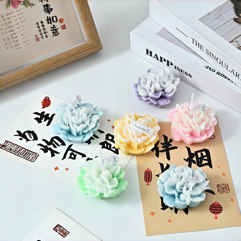 カーネーションの香りのキャンドル卸売手作りの香りのギフト教師の日のギフトの香り模擬花の形のワックス|undefined