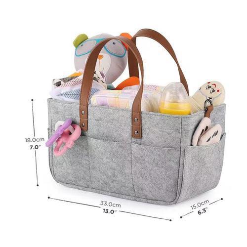 Cross-border felt bag large capacity maternal and infant supplies storage bag travel tote bag felt diaper bag tote bag