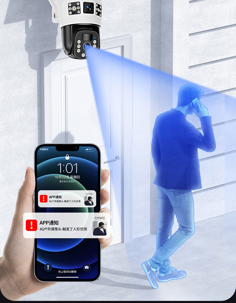 太阳能摄像头全彩夜视