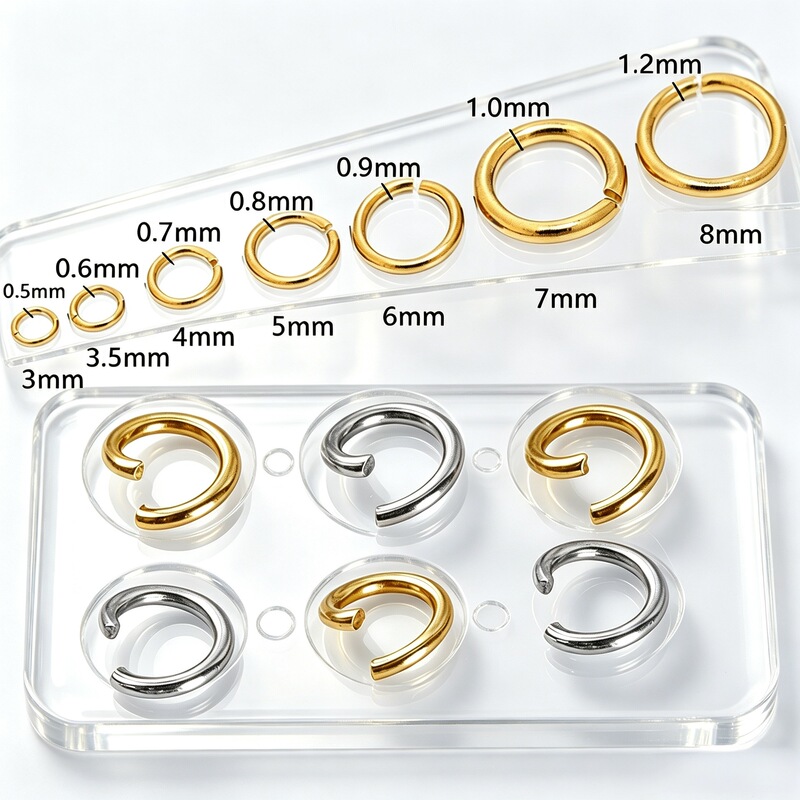 Iron open ring single ring electroplated gold and silver round open ring DIY jewelry end clasp connecting ring accessory