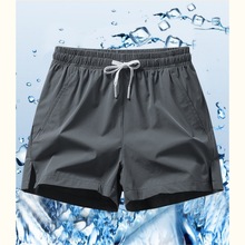 超轻薄冰丝短裤2023夏季三分裤跑步运动休闲外穿宽松透气男女通用