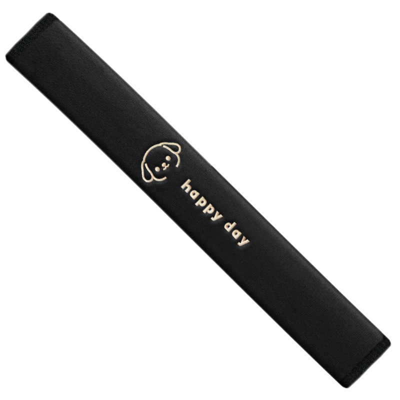 Lucky dog-black [super soft velvet + embroidery] (75cm 1 piece)