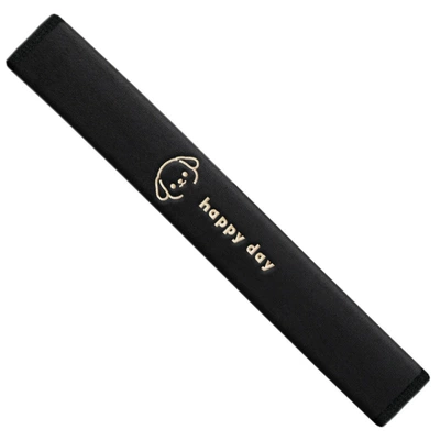 Shoulder Cover Wholesale Short Velvet: Seat belt shoulder pad - lucky-dog-black-super-soft-velvet-embroidery-75cm-1-piece