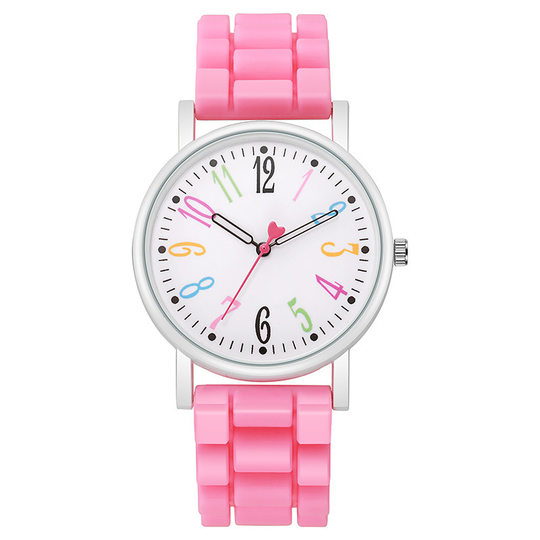Foreign trade hot sale fashion casual cute watch digital scale silicone ladies quartz watch wholesale