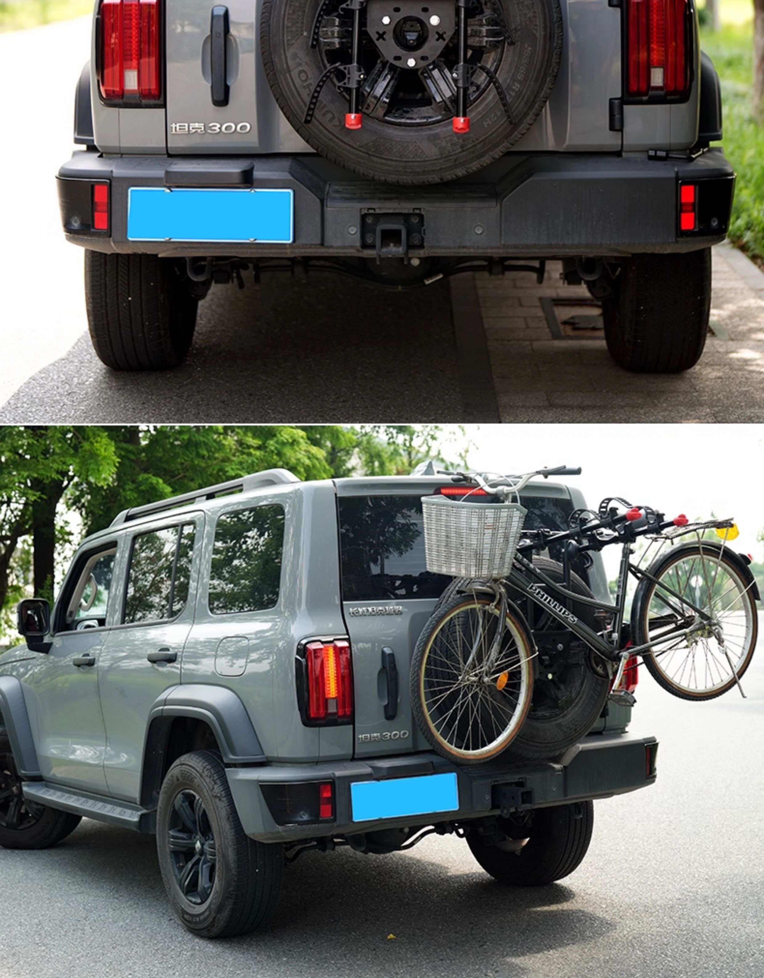 Tank 300 Bicycle Rack Rear Rack Wrangler Haval Raptor Dark Blue 318 Car Spare Tire Fixed Placement