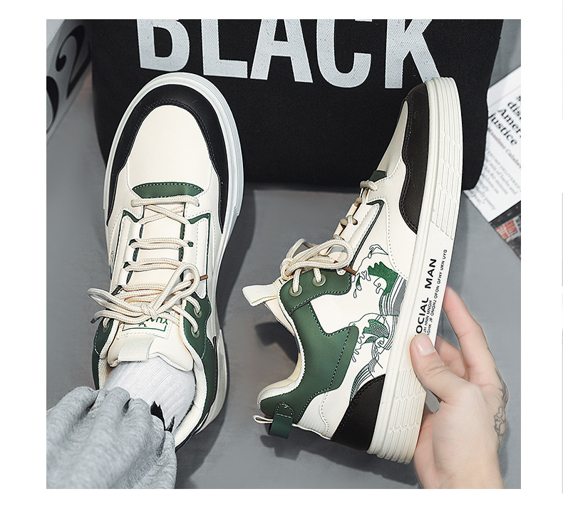 Man Sports Shoes Sneakers Synthetic Cushioned Sneakers_voghion.com