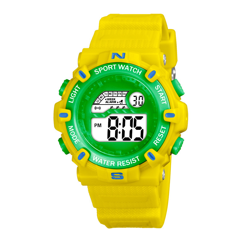 Sencillo Escuela Primaria niños y niñas deportes reloj electrónico multifunción de sincronización luminosa reloj electrónico de fábrica al por mayor