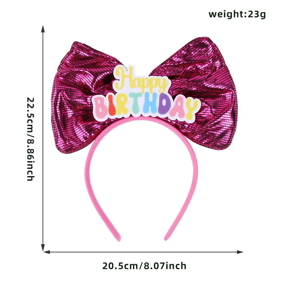 Cumpleaños de la corona para adultos niños cumpleaños de fiesta decoración de cabeza HAPPY BIRTHDAY letra cabeza de cabeza