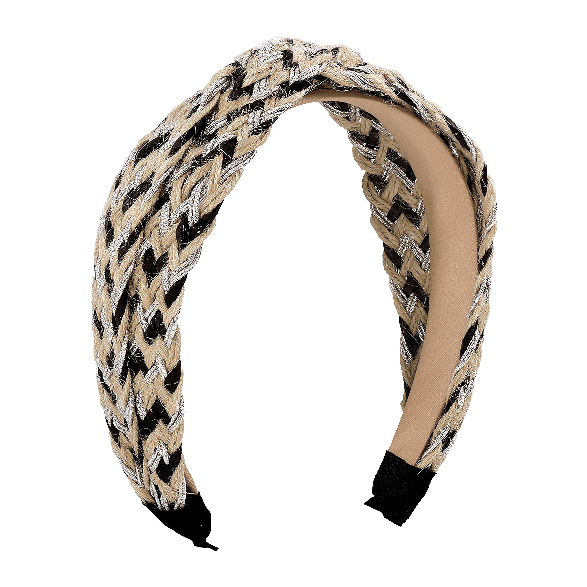 Ethnic Style Color Block Straw Knitting Knot Hair Band display picture 13