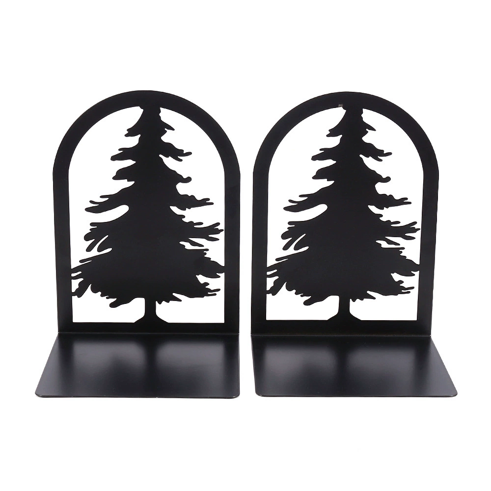 Bookends (Life Tree) Metal Tree-Shadow Design, Desktop Book Storage Pair, Decorative