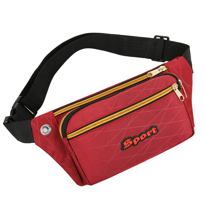 Cambio de suministro directo de fábrica BOLSA DE TELÉFONO MÓVIL bolsa de cintura para hombres y mujeres nueva bolsa de cintura ajustada bolsa de cintura de tela de tres tirones