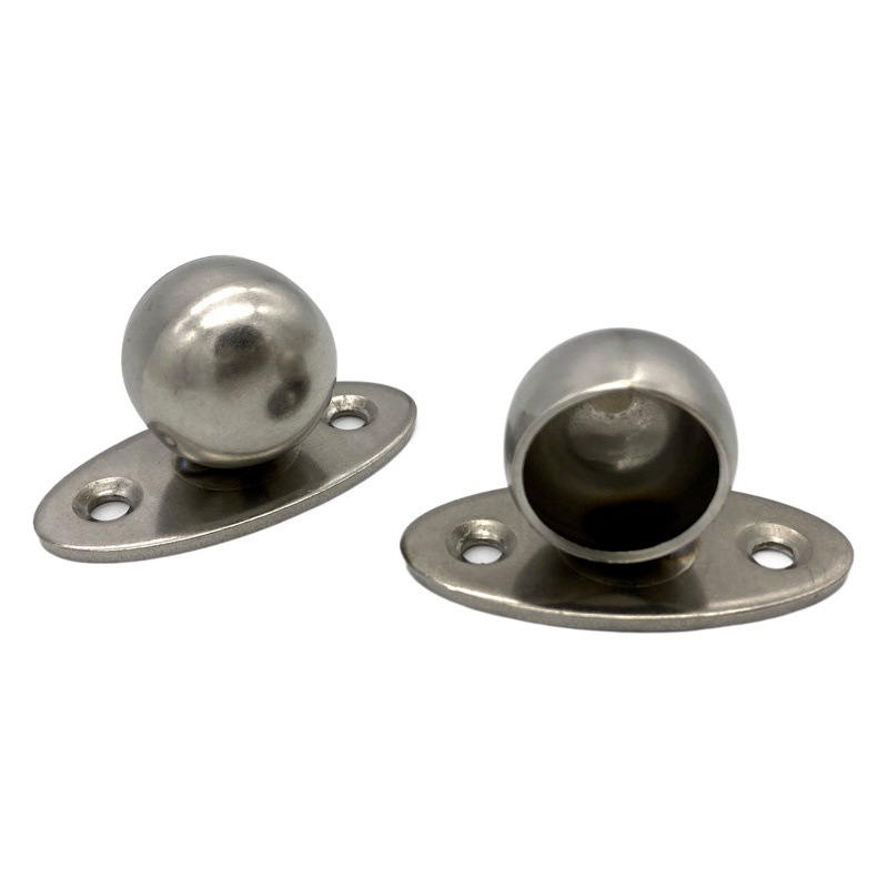Stainless Steel Low-pass Low-head Towel Seat Bathroom Hanging Rod Pipe Seat Thickened 19mm Half-pass Flange Seat