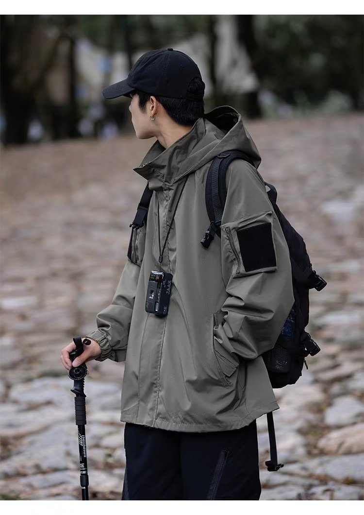 Giacca uomo con cappuccio antivento autunno abbigliamento lavoro_voghion.com