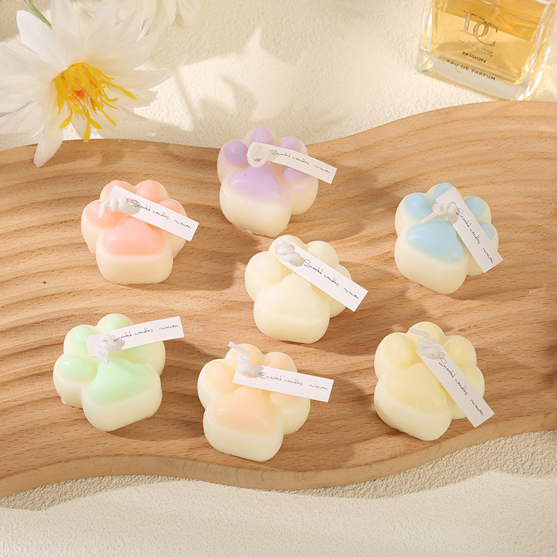 Cat Claw Candle Peach Smokeless Candle Does Not Hurt Skin m Couple Mood Solid Aromatherapy Candle Drop Wax Toy