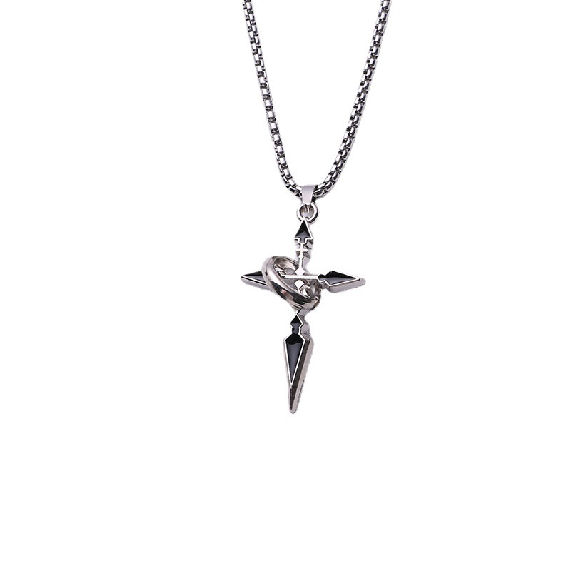 Collana con ciondolo a croce minimalista uomo donna gioielli_voghion.com