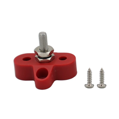 Car RV Yacht Battery Terminal 48V Heavy Duty Terminal Connection Post M6/M8 Connection Stud (Power supply, ignition system accessories) - red-single-stud-m6