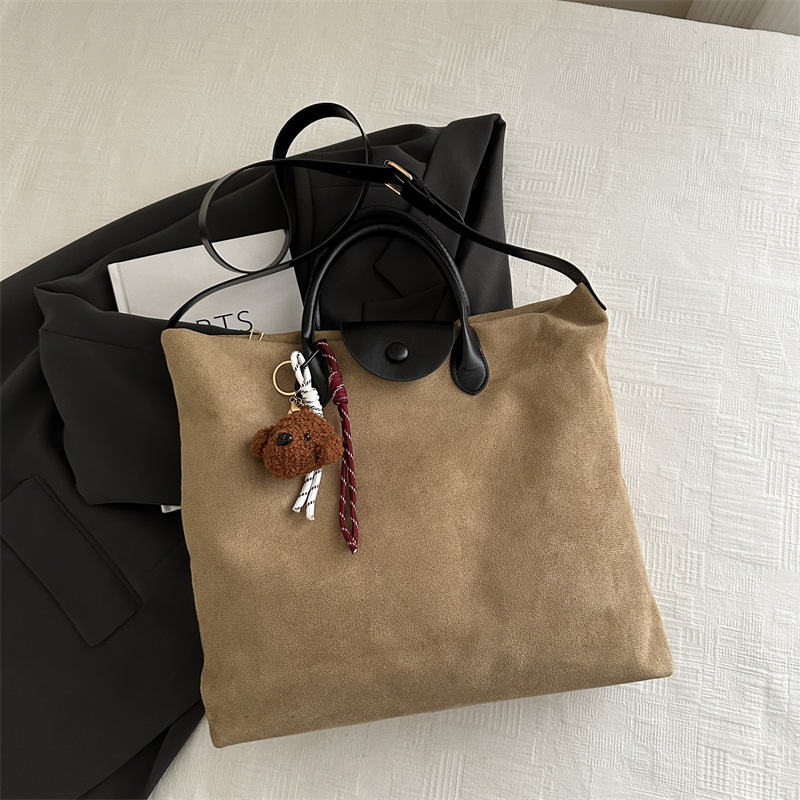 Bolsa de mano de gran capacidad de terremoto esmerilado para mujeres 2024 nueva moda retro bolso de mano coreano bolso de transporte