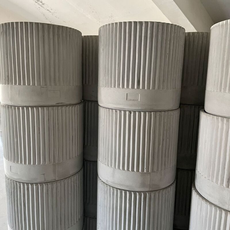 Nordic Style Simple Cement Flower Pot Gear Floor-Standing Indoor Creative High-Grade Decorative Floor-Standing Cement Flower Pot