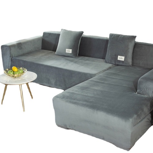 Foreign trade thickened plush solid color sofa cover elastic anti-slip integrated sofa cover all-inclusive imperial concubine combination cover