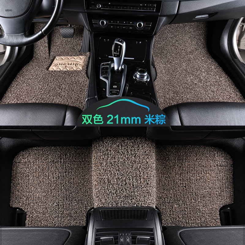 Car Carpet – Universal Silk Loop Car - beige-brown-21mm-thick-full-set-five-seats-custom-note-car-model-year