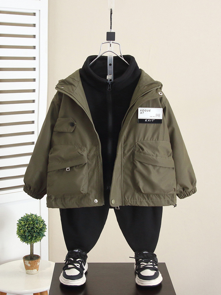 6349 Ropa para niños Chaqueta de herramientas de primavera y otoño para niños 2025 Nuevo estilo Chaqueta cortavientos de otoño para bebés Chaquetas para niños