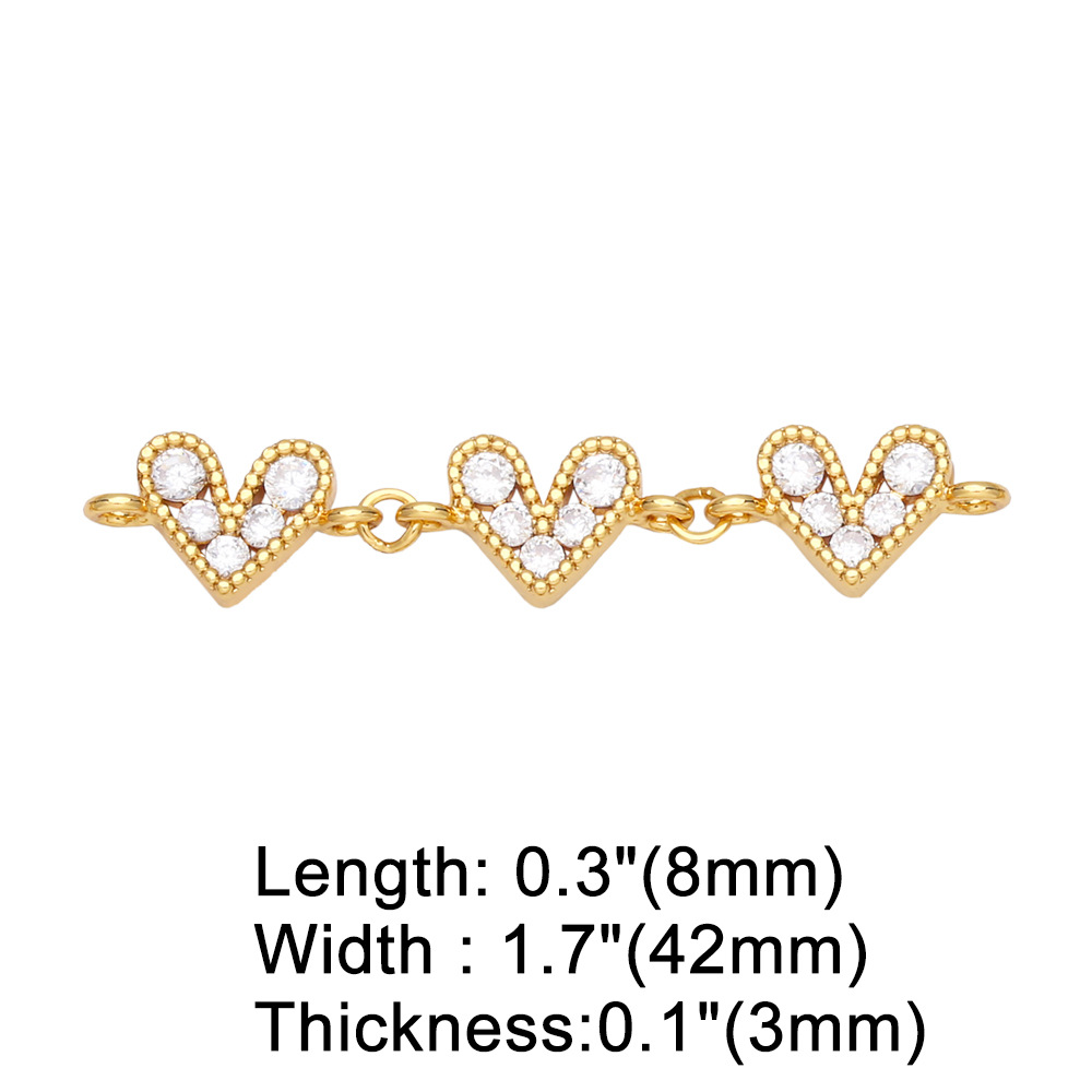 1g Weight Pendant Jewelry Making Type 8*42mm Jewelry Making Size Zircon Inlay Material DIY Jewelry Accessories Classification 1 Piece, 3 Pieces Quantity Copper Material Heart Shape Pattern Plating Design Simple Style Style 1 Piece 3 Pieces 8*42mm Copper Zircon Heart Shape Pendant Jewelry Accessories 5
