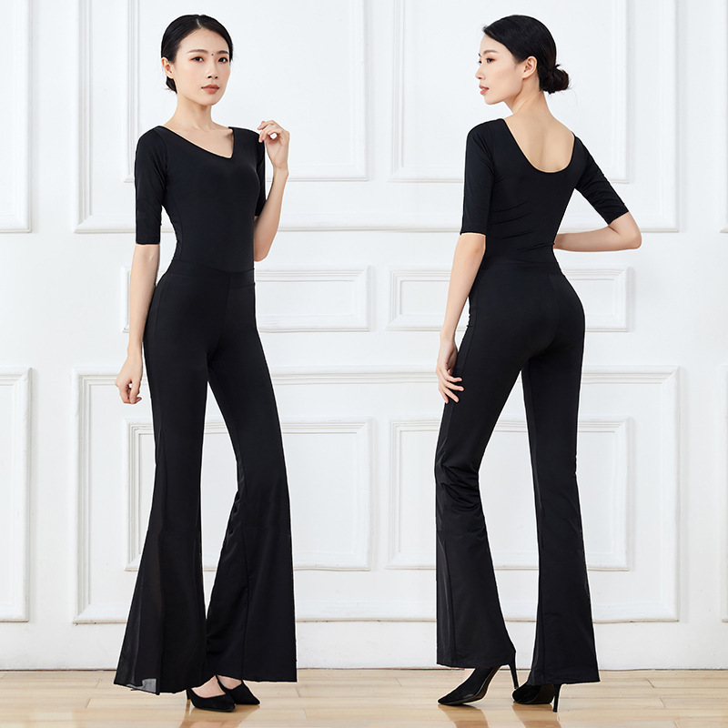 Body Training Clothing Women's Spring and Summer Elegant Catwalk Tutor Etiquette Training Silk Scarf Dance Practice Clothing Set Binyuan Body Training Clothing Women's Spring and Summer Elegant Catwalk Tutor Etiquette Training Silk Scarf Dance Practice Clothing Set Binyuan