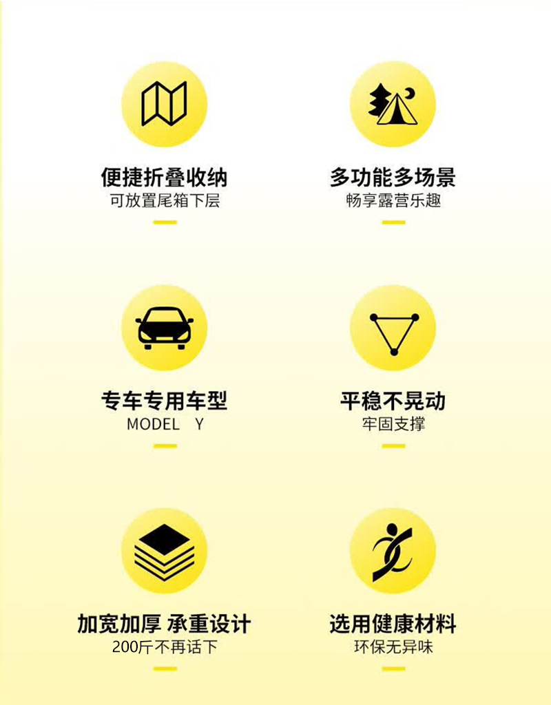 Suitable for Tesla Fourth Generation New Version Model 3/Y Camping Style Table Trunk Foldableing Table Accessories