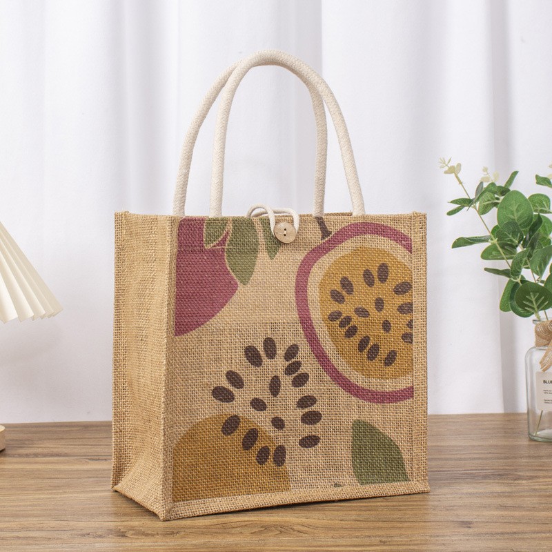 Bolsas de lino portátiles personalizadas pintadas diy bolsas de lino portátiles publicitarias festivas bolsas de regalo personalizadas