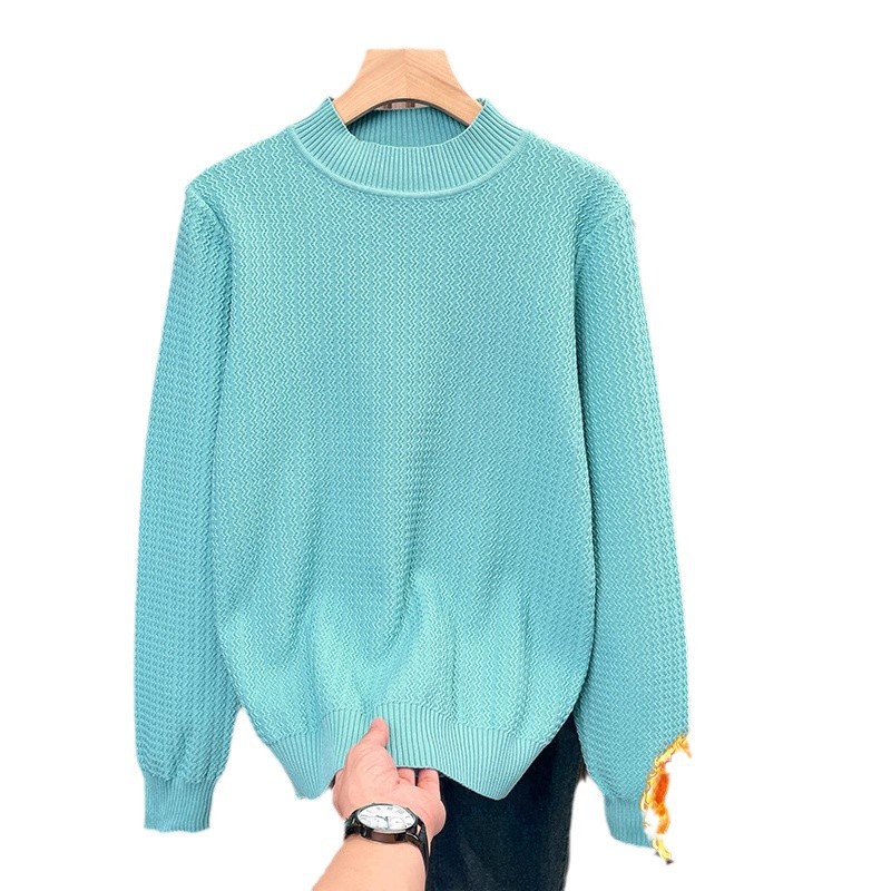 Demi-season solid color warm base Japanese knitted sweater for…