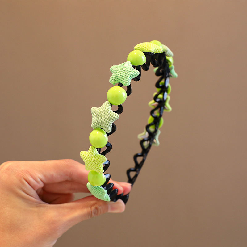 2023 nueva banda para el cabello de las niñas artefacto de cabello roto para niños horquilla de verano cabello antideslizante presionando diadema clip para el cabello de las niñas tocado