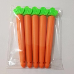 食物夾卡通胡蘿蔔封口夾食品零食防潮密封夾塑盒裝帶磁鐵定夾口器