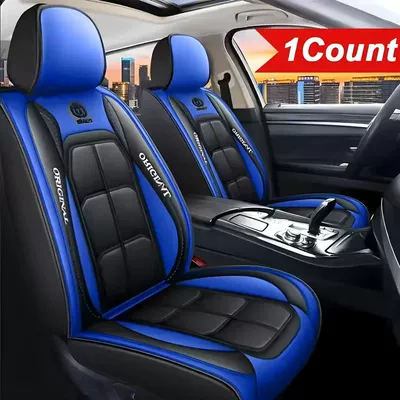 Four Seasons Pad: Double Seat, Full Leather Seat Cover - blue-single-sheet-muscle-mass