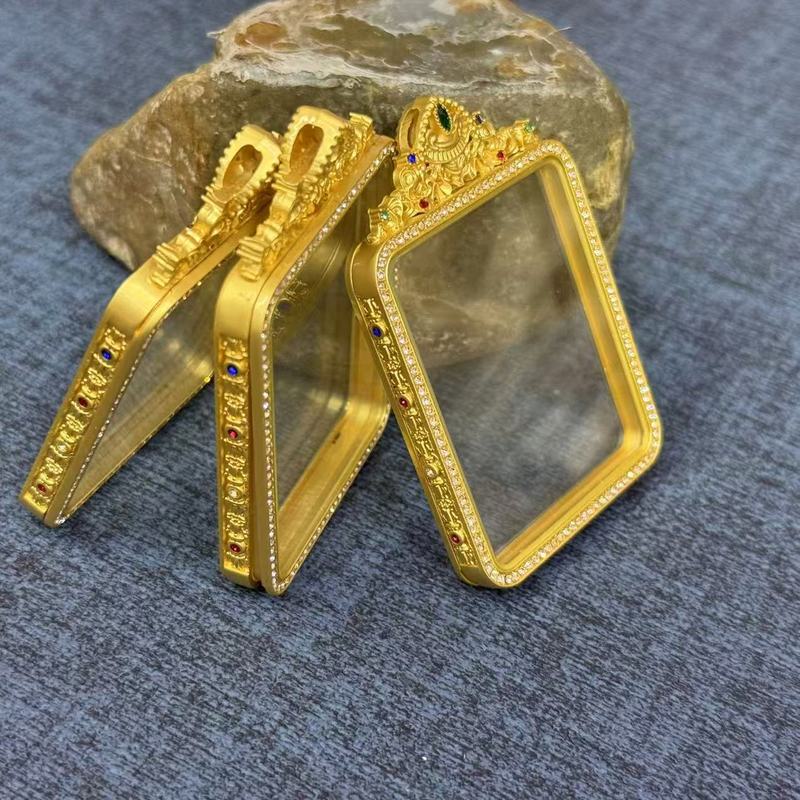 タングカダイヤモンドメッキ金メッキ新シェルゴールド両面中空ガウボックス防水モデル 45*55 タングカボックス手描きシェル|undefined